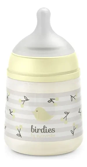 Suavinex  mamadera prints birdies 150ml amarillo