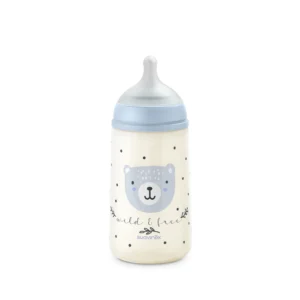 Suavinex  mamadera prints wild & free 270ml celeste