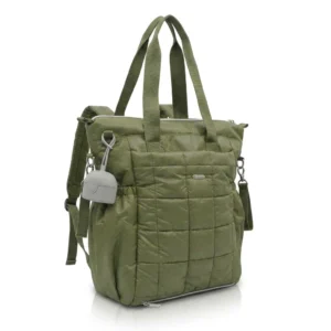 Mochila bolso maternal verde puff megababy