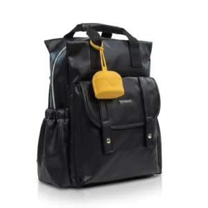 Mochila maternal ecocuero negra megababy