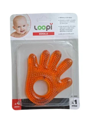Mordillo mano naranja loopi