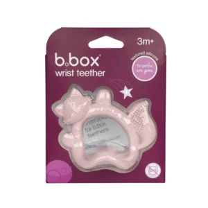 Mordillo muñequera zorro rosa blush b box
