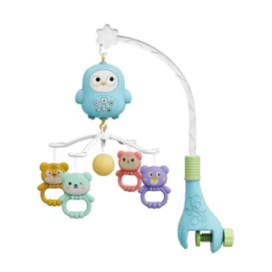 Movil cunero musical con luces y control remoto celeste love