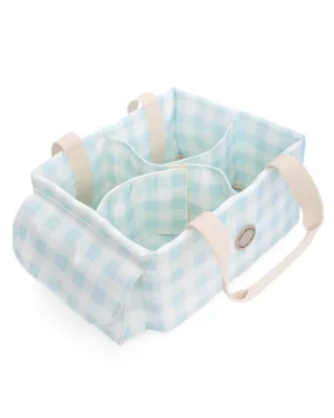 Caja organizadora pañalera grande celeste happy