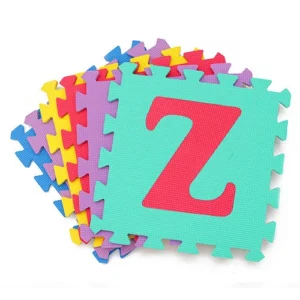 Piso de goma encastrable 9 piezas letras