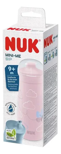 Vaso nuk mini-me sip con tapa protectora 300ml rosa mariposa