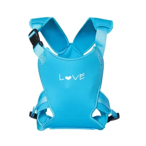 Mochila porta bebe para agua love celeste