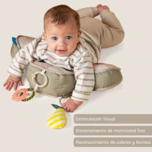 Almohada didáctica ergonómica sonajero mordillo taf toys