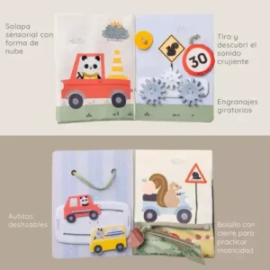 Centro actividades libro sensorial auto ride time taf toys