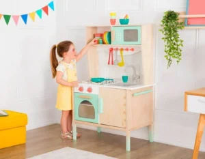Cocina madera infantil mini chef con accesorios battat