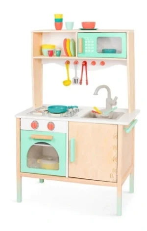 Cocina madera infantil mini chef con accesorios battat