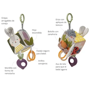 Cubo de actividades sensoriales colgante bebé taf toys