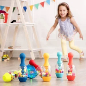 Juego infantil de bowling luminoso let's glow battat