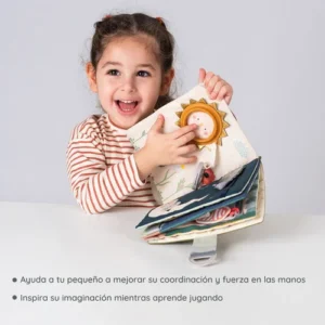 Libro de tela sensorial actividades didácticas bebé taf toys