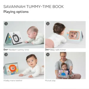 Libro de tela sensorial con espejo actividades bebé taf toys