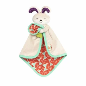 Manta de apego conejo snugglies fluffy bunz battat