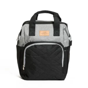 Mochila con cuna cambiador gris y negro