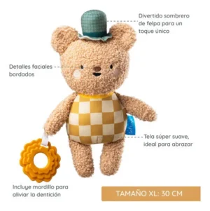 Peluche sensorial con mordillo para bebés Oso taf toys