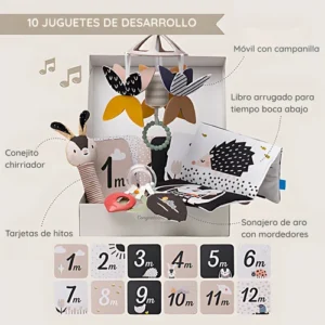Set juguetes sensoriales blanco y negro bebe taf toys