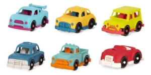 Juego set mini vehículos autos x 6 happy cruisers battat