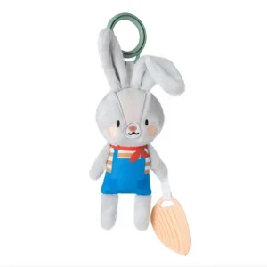 Sonajero mordillo sensorial bebé conejito colgante taf toys
