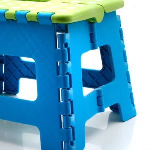Banquito step plegable verde y azul