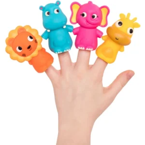 Titeres de dedos infantil bebe apto bañera pinky pals battat