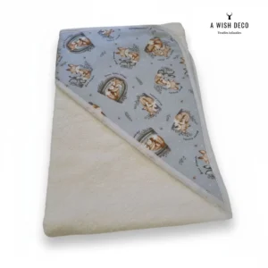 Toallon 75x75 con capucha nene a wish deco