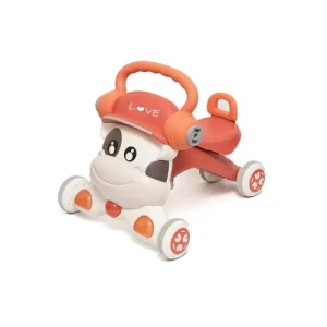 Caminador/triciclo/monopatin 3 en 1 luces/sonido naranja