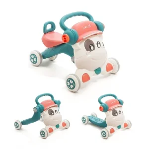 Caminador/triciclo/monopatin 3 en 1 luces/sonido verde claro
