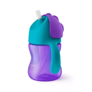 Vaso avent straw cup +9m 200ml violeta y celeste
